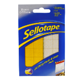 Sellotape Sticky Hook & Loop Pads Permanent 20mm 24 Pack